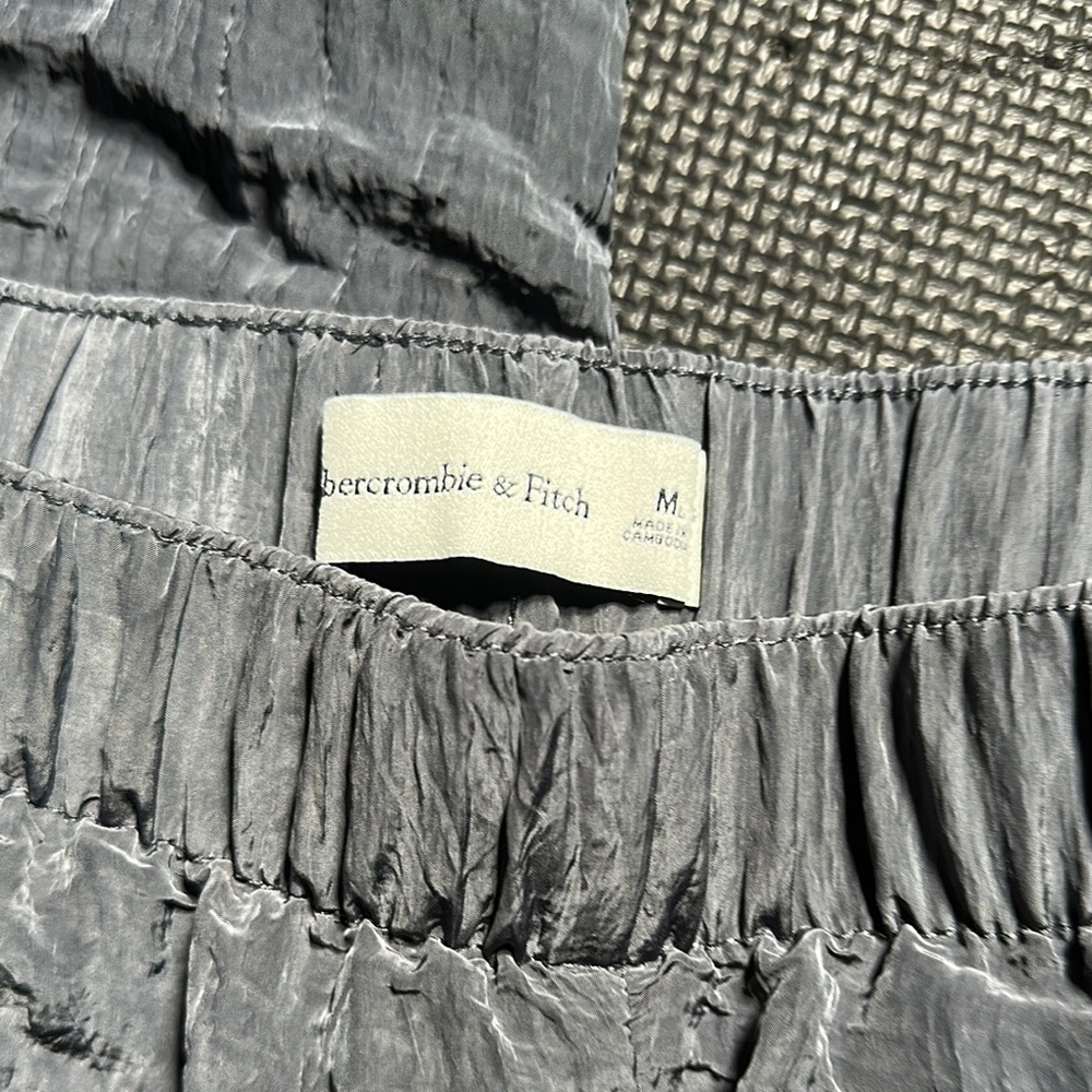 Abercrombie & Fitch Charcoal satin pants